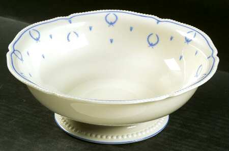 Blue Bow 9" Round Vegetable Bowl