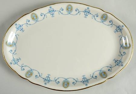 Blue Medallion 13" Oval Serving Platter by Castleton (USA)