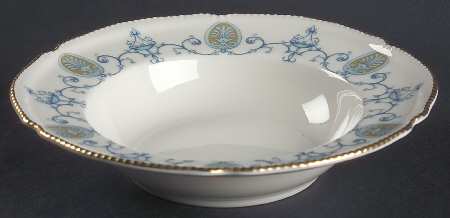 Blue Medallion Rim Soup Bowl
