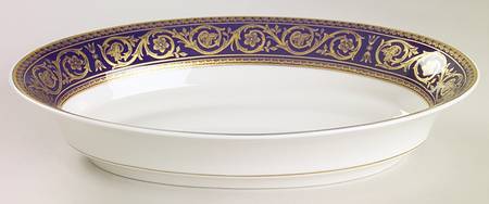 Blue Rhapsody 10" Oval Vegetable Bowl