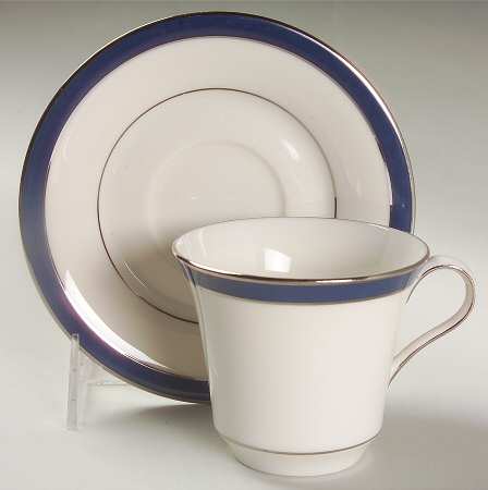 Bolero Cobalt Flat Cup & Saucer Set