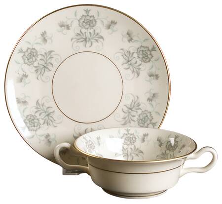 Caprice Footed Cream Soup Bowl & Saucer Set
