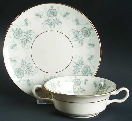 Caprice Footed Cream Soup Bowl & Saucer Set