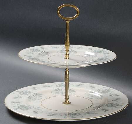 Caprice 2 Tiered Serving Tray (Dinner & Salad Plate)