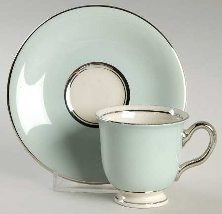 Castleton Turquoise Footed Demitasse Cup & Saucer Set