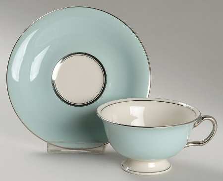 Castleton Turquoise Footed Cup & Saucer Set