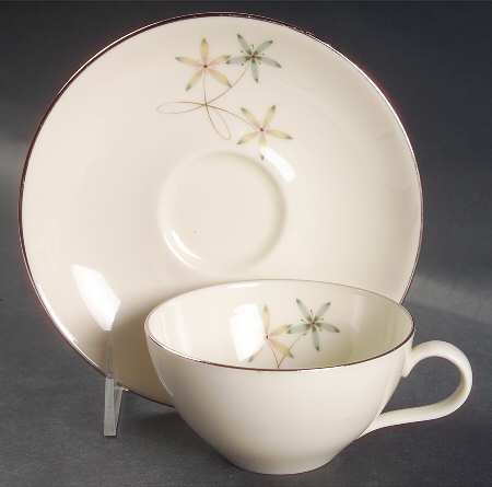 Contempo Flat Cup & Saucer Set by Castleton (USA)
