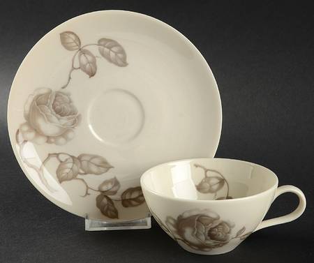 Dawn Rose Flat Cup & Saucer Set