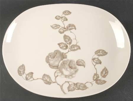 Dawn Rose 15" Oval Serving Platter