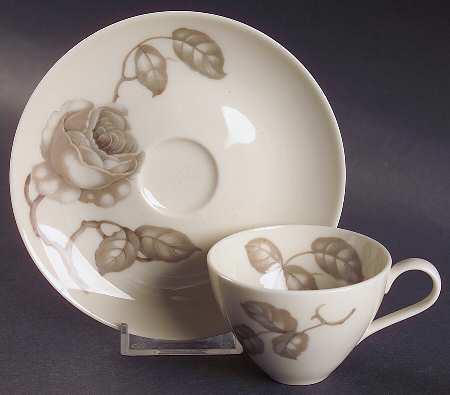 Dawn Rose Flat Demitasse Cup & Saucer Set