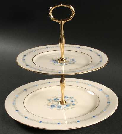 Devon 2 Tiered Serving Tray (Dinner & Salad Plate)