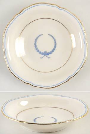 Empire (Blue Wreath, Gold Trim) Fruit/Dessert (Sauce) Bowl