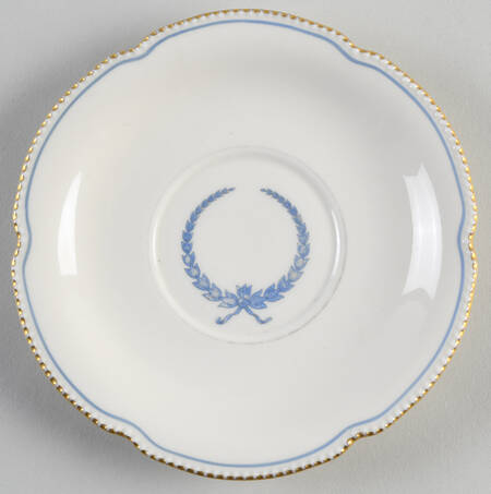 Empire (Blue Wreath, Gold Trim) Saucer for Cream Soup Bowl