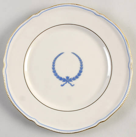 Empire (Blue Wreath, Gold Trim) Dinner Plate by Castleton (USA)