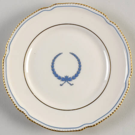 Empire (Blue Wreath, Gold Trim) Bread & Butter Plate by Castleton (USA)
