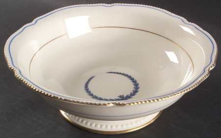 Empire (Blue Wreath, Gold Trim) 9" Round Vegetable Bowl