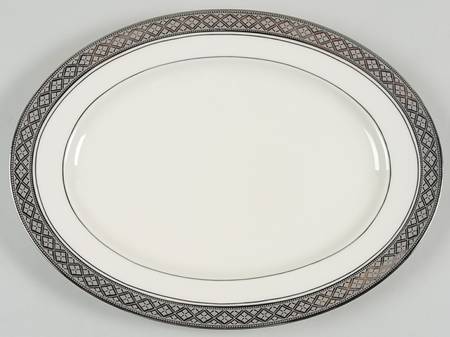 Evening Reflections Platinum 13" Oval Serving Platter