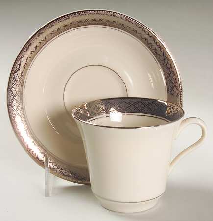 Evening Reflections Platinum Flat Cup & Saucer Set