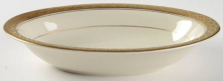 Evening Reflections Gold 11" Oval Vegetable Bowl