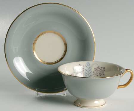 Fernmere Footed Cup & Saucer Set by Castleton (USA)