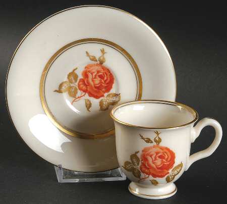 June Footed Demitasse Cup & Saucer Set