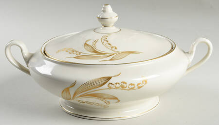 Lily of the Valley Round Covered Vegetable