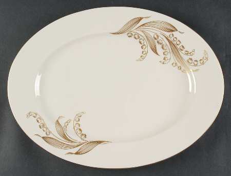 Lily of the Valley 15" Oval Serving Platter by Castleton (USA)