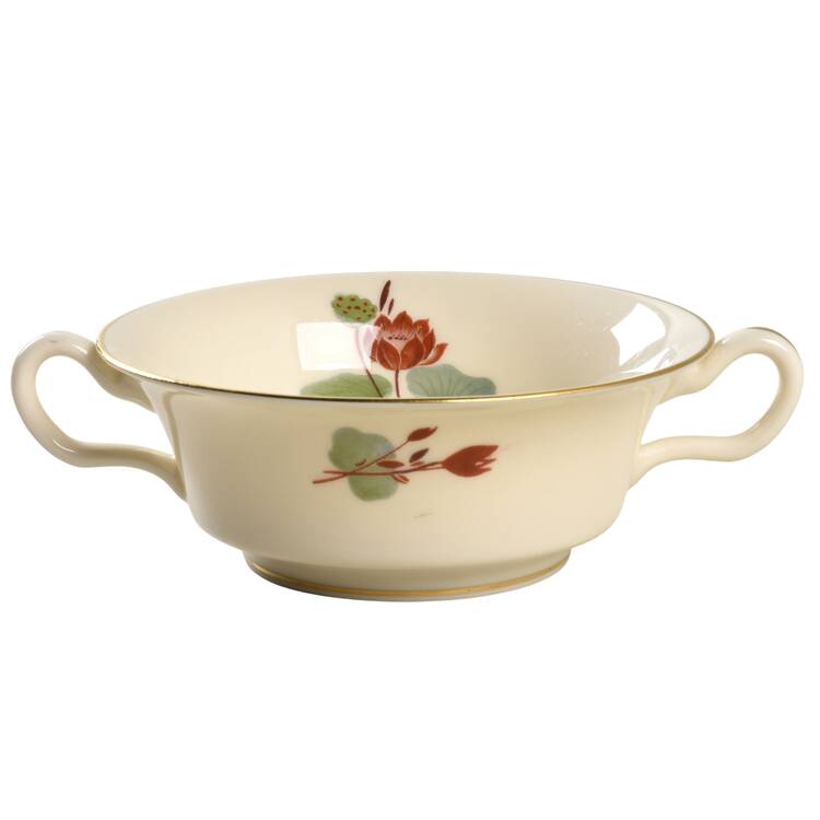 Lotus Flat Cream Soup Bowl
