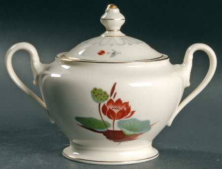 Lotus Sugar Bowl & Lid