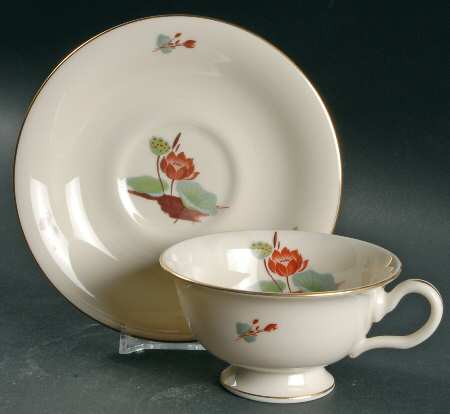 Lotus Footed Cup & Saucer Set