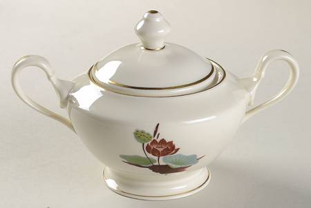 Lotus Sugar Bowl & Lid