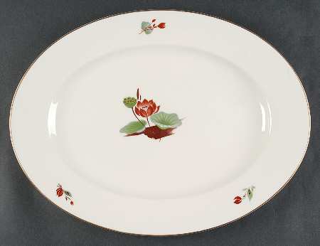 Lotus 15" Oval Serving Platter