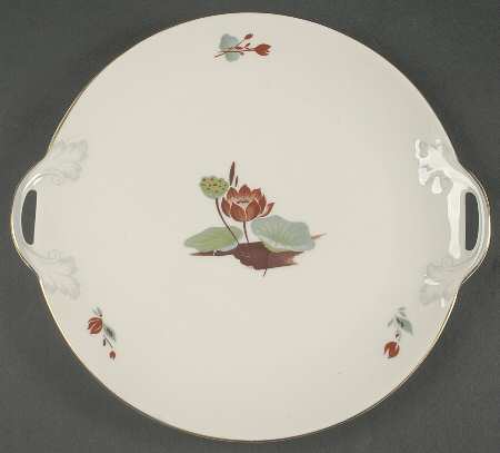 Lotus Handled Cake Plate