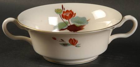 Lotus Flat Cream Soup Bowl