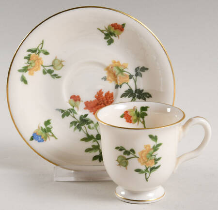 Ma Lin Flat Demitasse Cup & Saucer Set
