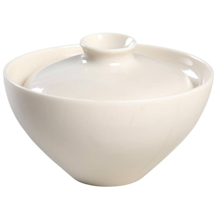 Museum White Sugar Bowl & Lid