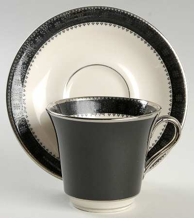 Persian Brocade Flat Cup & Saucer Set by Castleton (USA)
