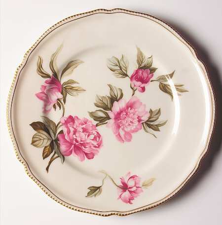 Peony Luncheon Plate