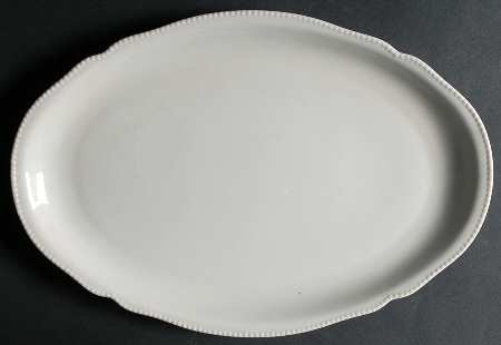 Pearl White 16" Oval Serving Platter