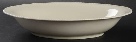 Pearl White 11" Oval Vegetable Bowl