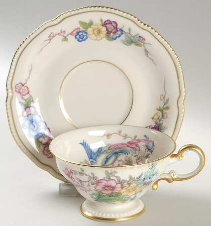 Phoenix Footed Cup & Saucer Set by Castleton (USA)