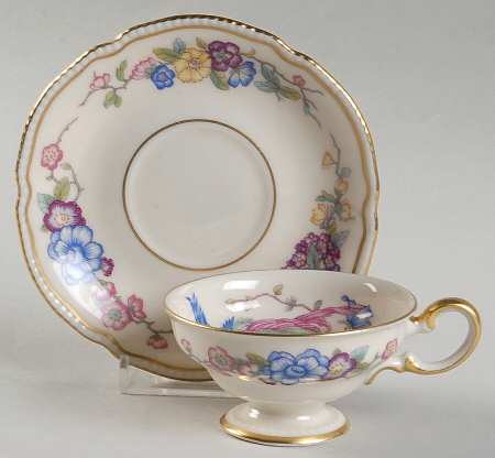 Phoenix Footed Demitasse Cup & Saucer Set