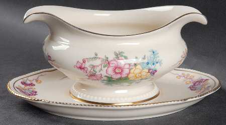 Phoenix Gravy Boat with Attached Underplate by Castleton (USA)