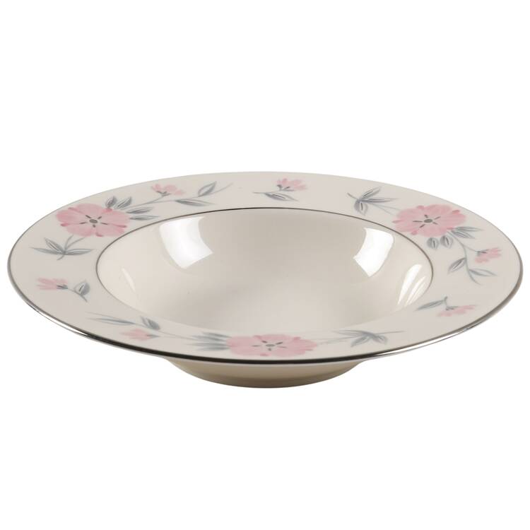 Priscilla (Platinum Trim) Rim Soup Bowl by Castleton (USA)