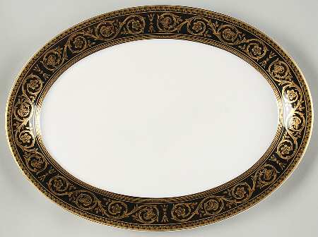 Quadrille 15" Oval Serving Platter