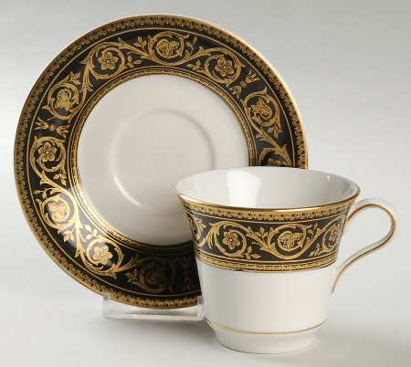 Quadrille Flat Cup & Saucer Set