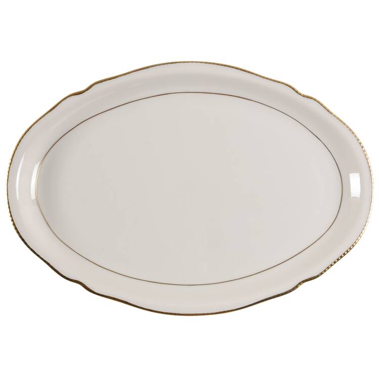 Regal (1 Gold Inner Ring) 13" Oval Serving Platter
