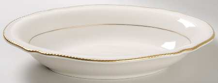 Regal (1 Gold Inner Ring) 10" Oval Vegetable Bowl