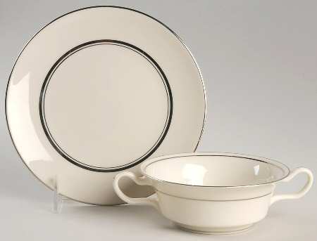 Severn Flat Cream Soup Bowl & Saucer Set
