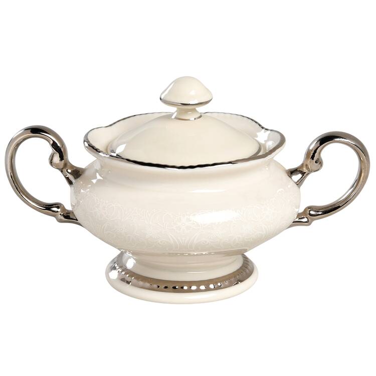 Snowflower Sugar Bowl & Lid